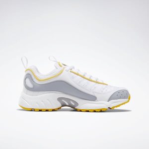 Reebok Daytona DMX II Turnschuhe Damen - Weiß/Grau/HellGrün Gelb - DE 195-FUH